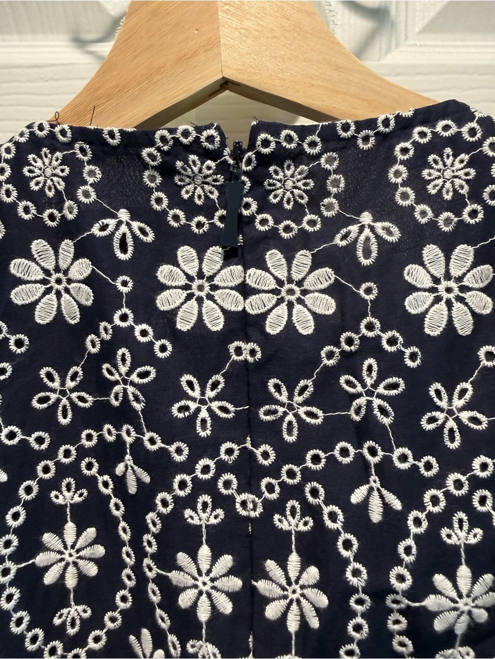 NWOT Kate Spade Navy Floral Ruffle Tie-Detail Mini Dress - Picture 4 of 5